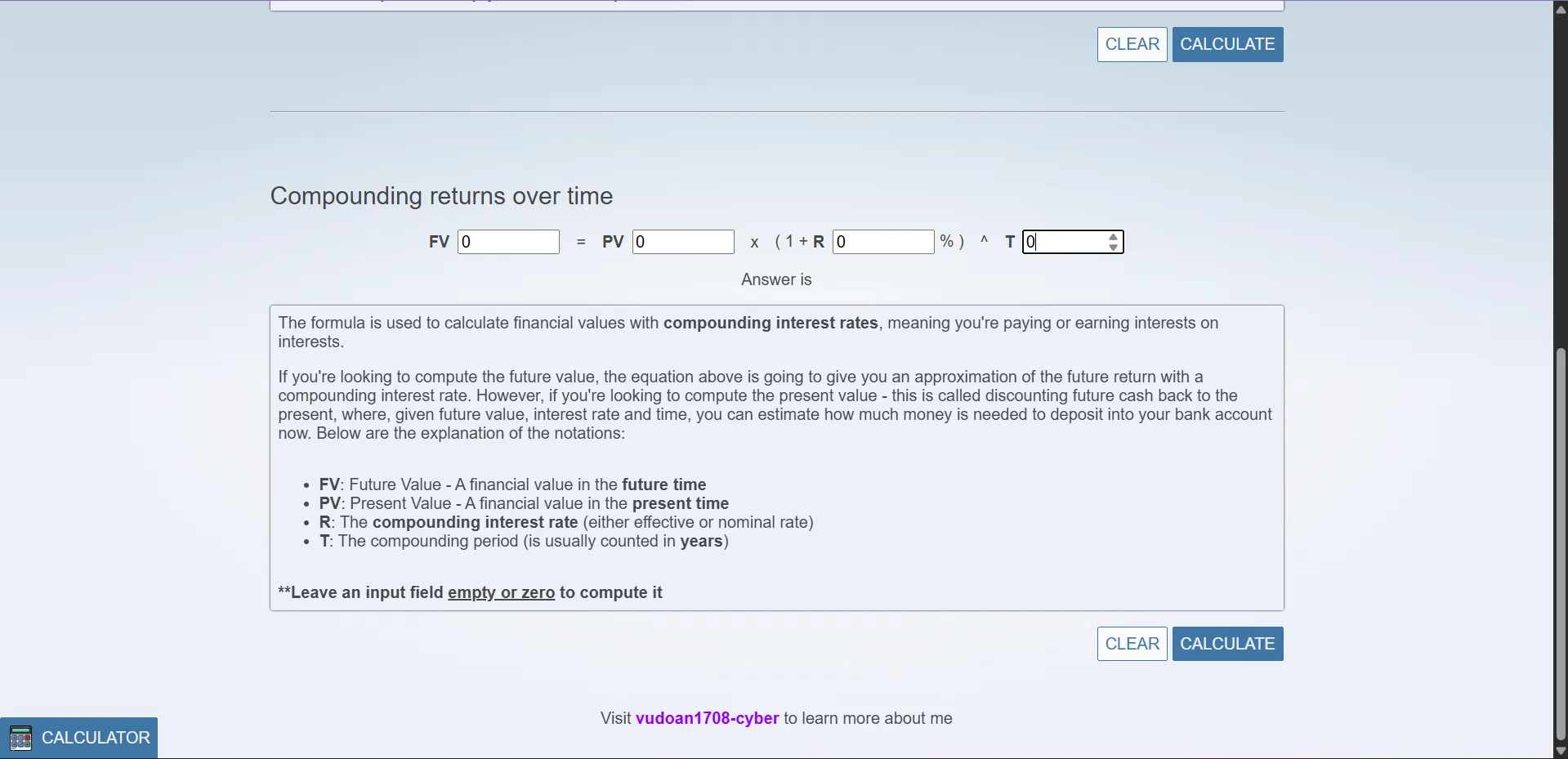 Compounding interest