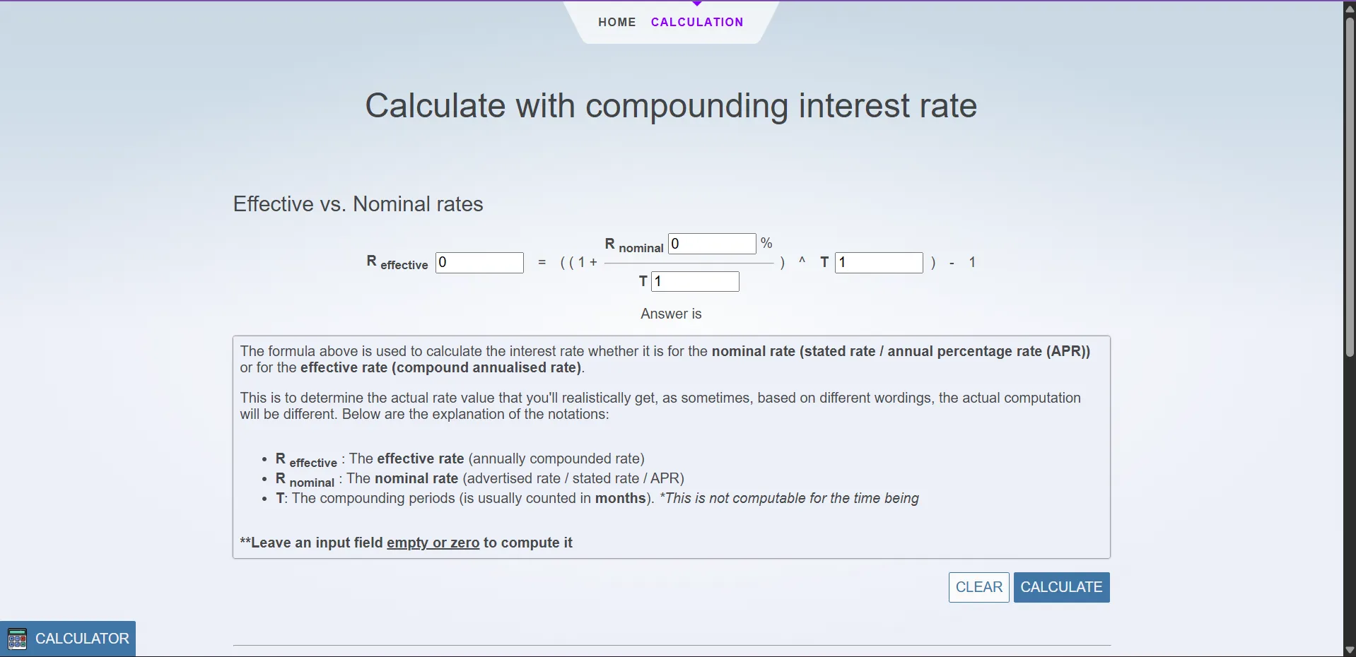 Effective vs. Nominal rates